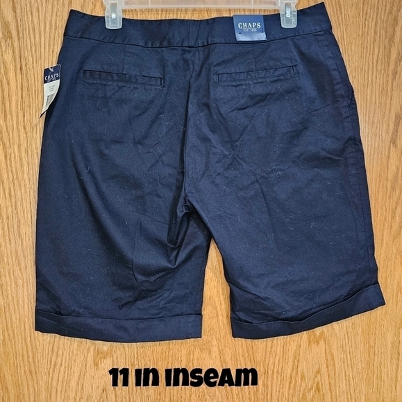 NWT Chaps shorts sz 16 NAVY BLUE - Picture 2 of 7
